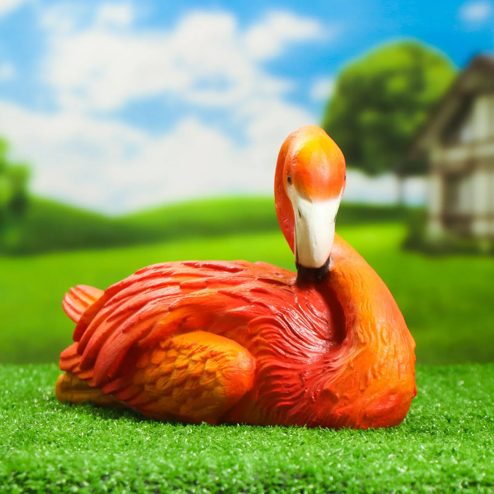 Фигурка для сада Хорошие сувениры Фламинго сидячий / 7025709 — фото 3