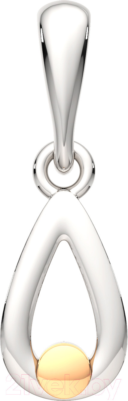 Подвеска из серебра ZORKA 0430429.G14K (с золотой вставкой)