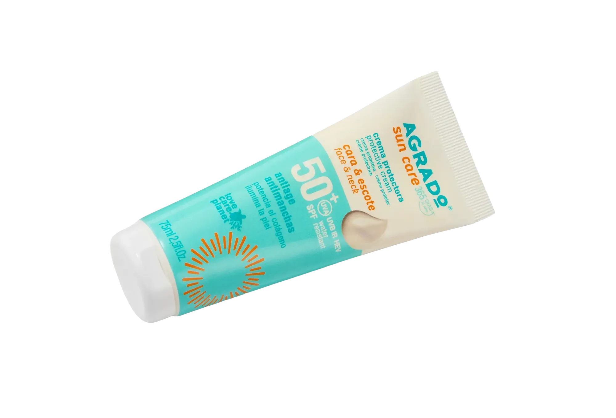 Крем солнцезащитный Agrado для лица и области декольте SPF50+ (75мл) — фото 2