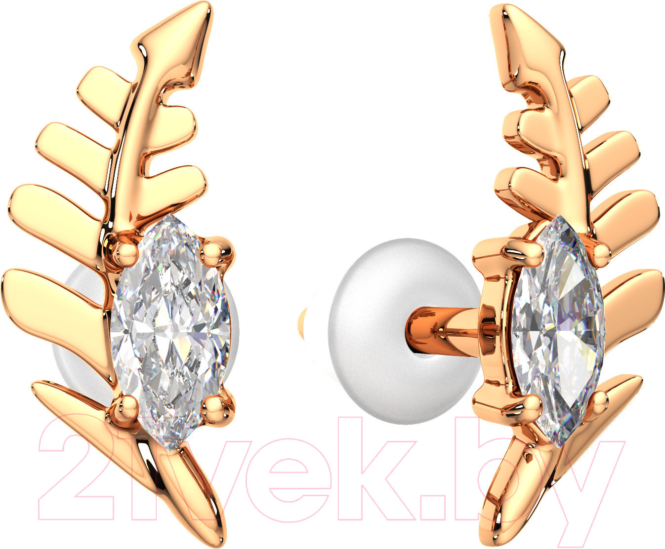 Серьги из розового золота ZORKA 310486S.9K.R (с фианитами)