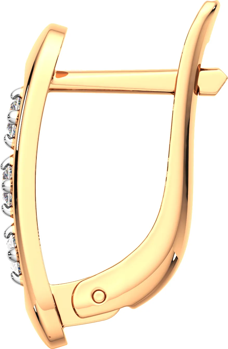 Серьги из розового золота ZORKA 3101065.9K.R.ZZ (с фианитами) — фото 2