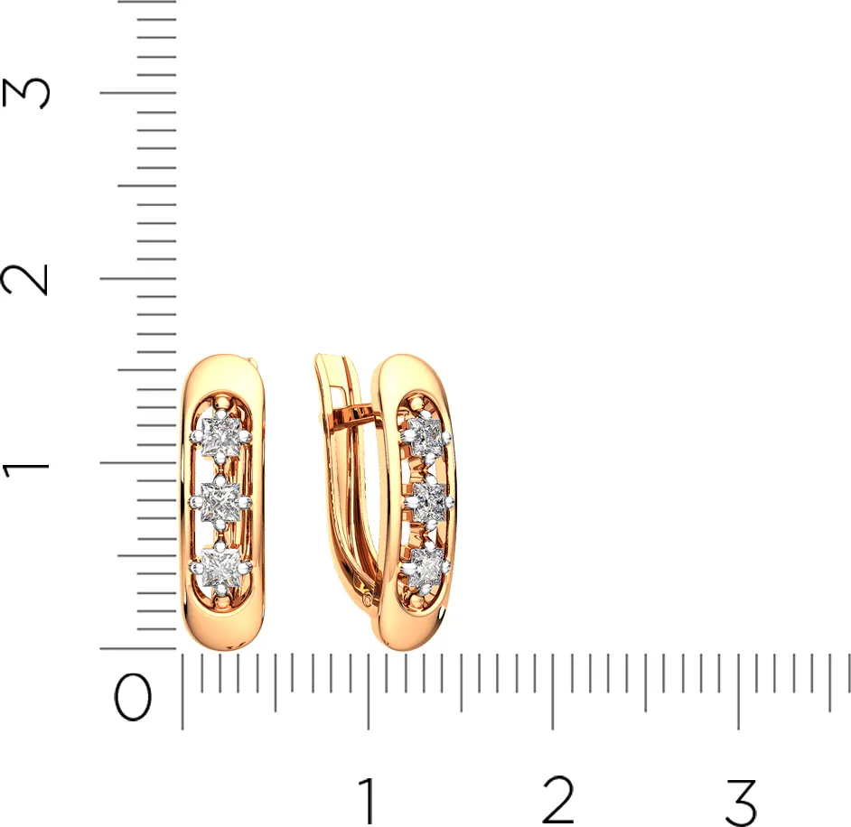 Серьги из розового золота ZORKA 3101065.9K.R.ZZ (с фианитами) — фото 4