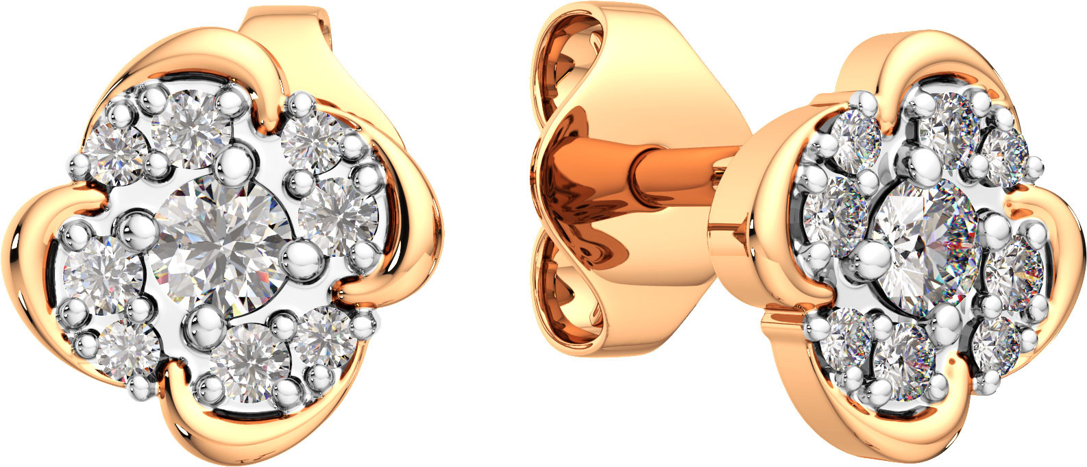 Серьги из розового золота ZORKA 3101373.9K.R (с фианитами)