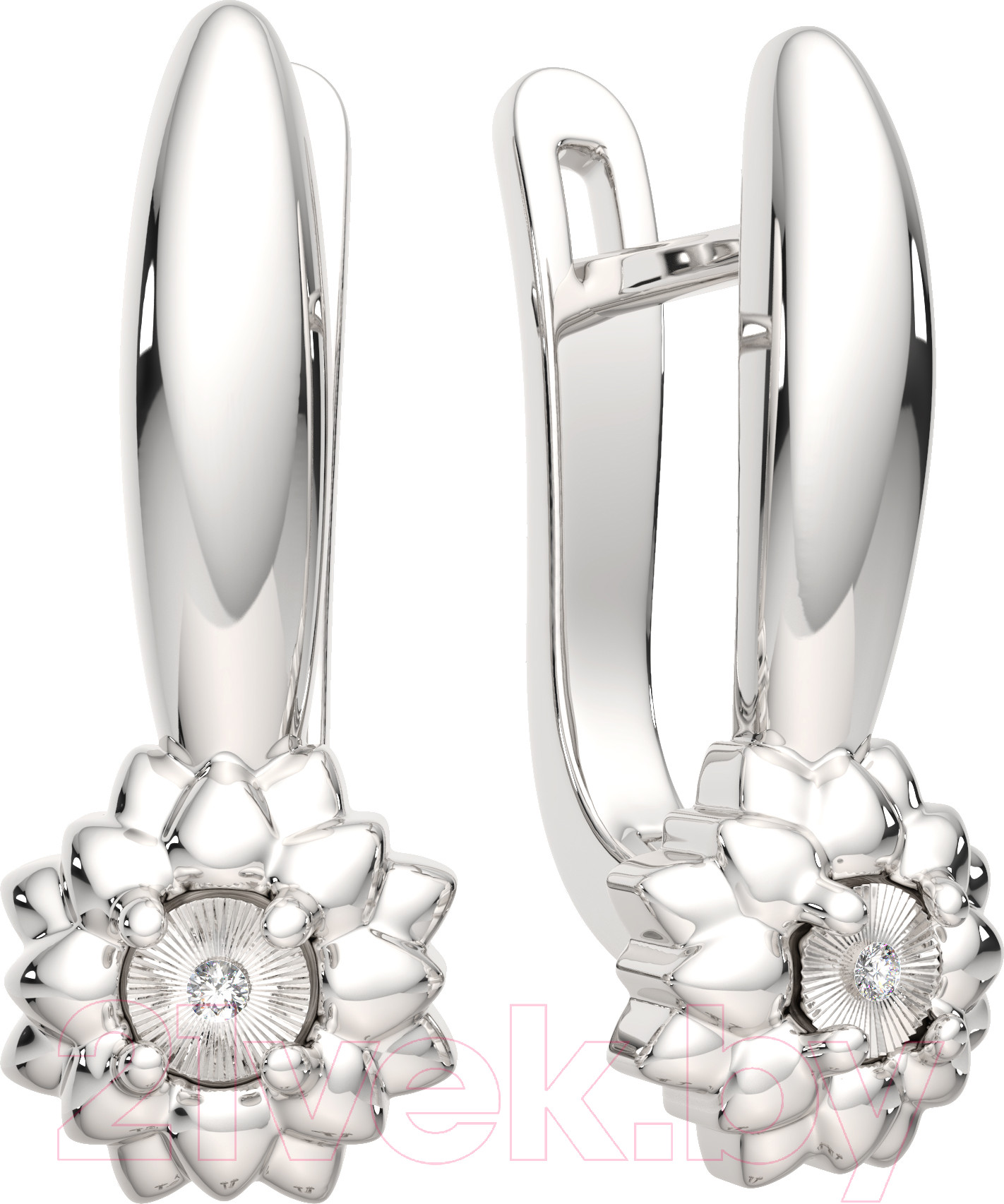 Серьги из серебра ZORKA 03D0053 (с бриллиантами)