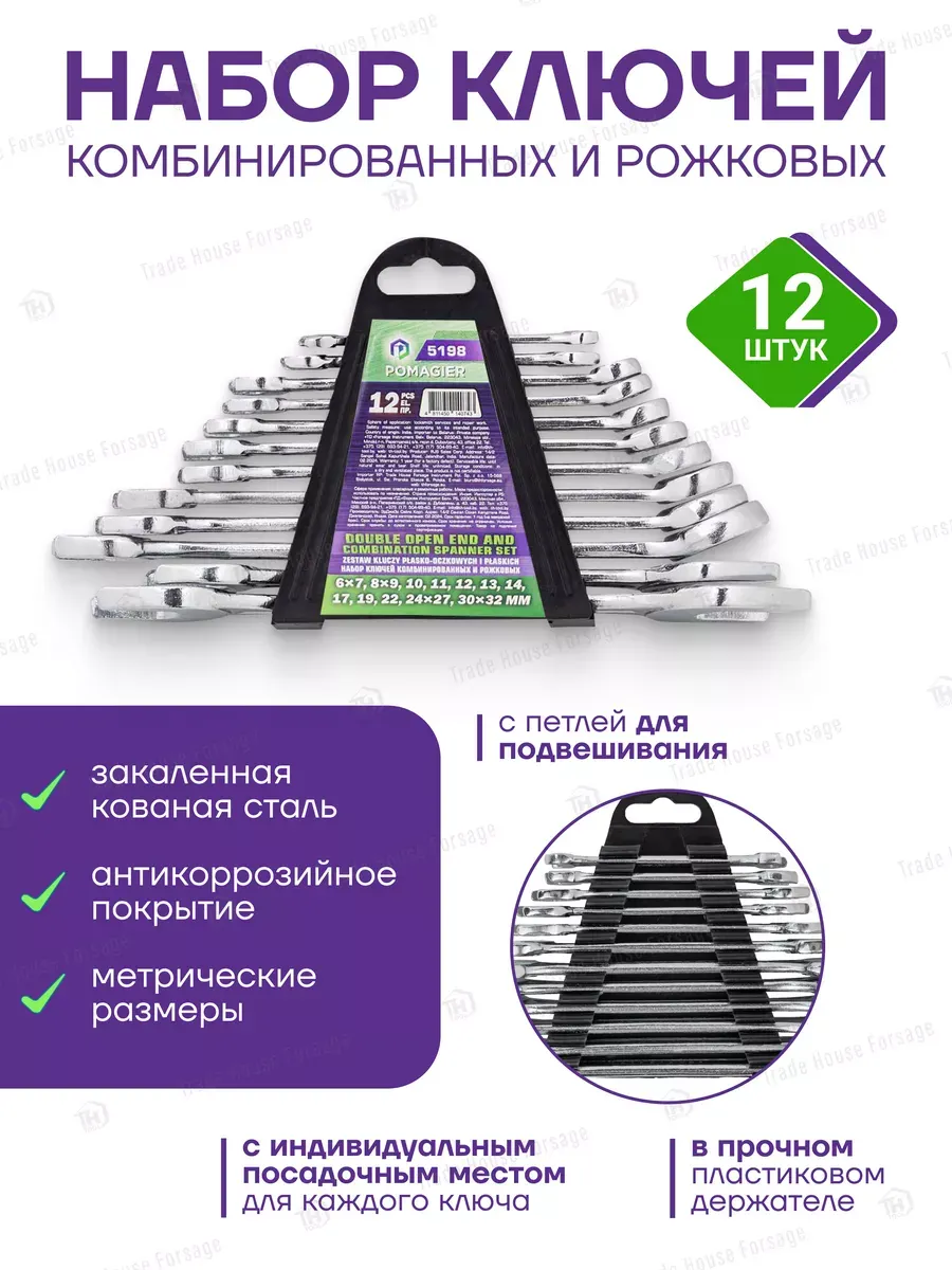 Набор ключей Pomagier POM-5198 (57292) — фото 2
