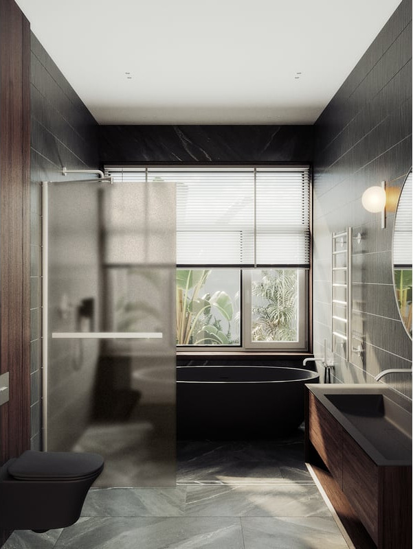 Душевая стенка MaybahGlass 89x195 / MGD-734-5ш (бронзовое матовое стекло/хром матовый) — фото 2