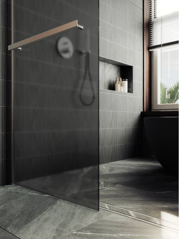 Душевая стенка MaybahGlass 89x195 / MGD-736-5ш (графитовое матовое стекло/хром матовый) — фото 4