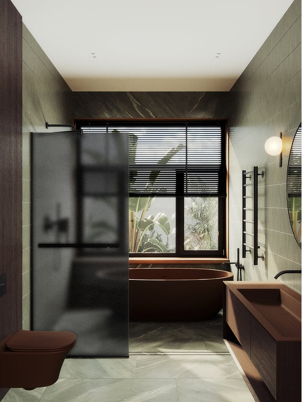 Душевая стенка MaybahGlass 89x195 / MGD-736-6у (графитовое матовое стекло/черный)