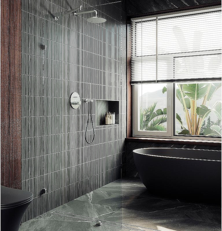 Душевая стенка MaybahGlass 89x195 / MGD-260-4 (прозрачное стекло/хром глянцевый)