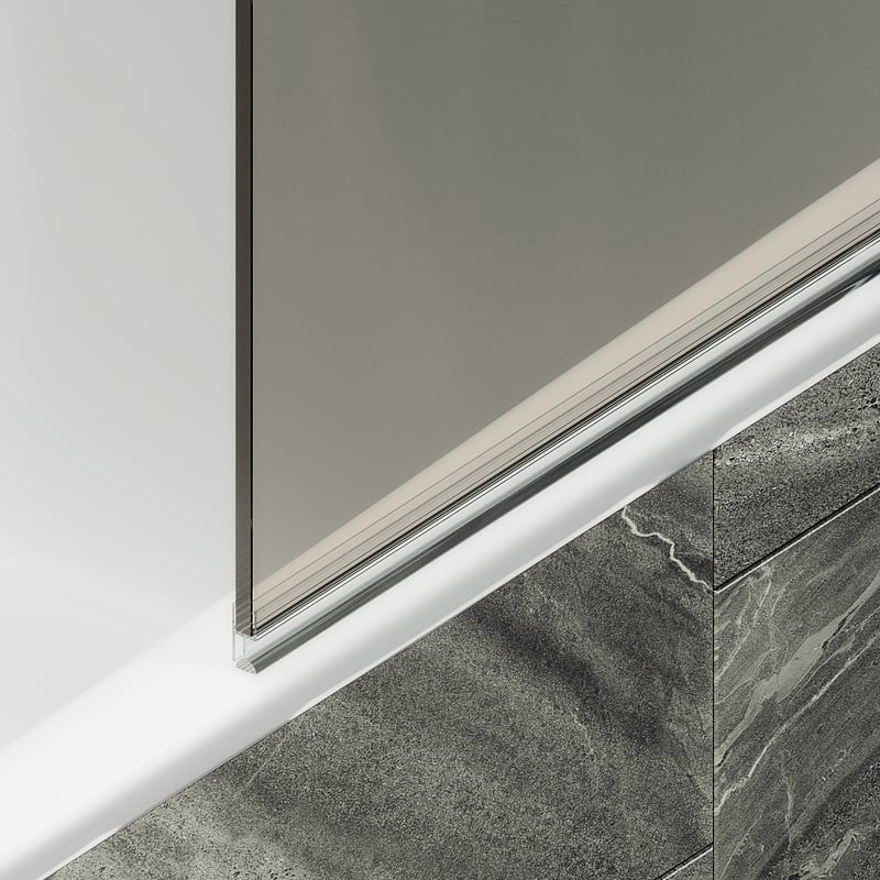 Стеклянная шторка для ванны MaybahGlass MGV-622-1 (бронзовое стекло/белый матовый) — фото 6