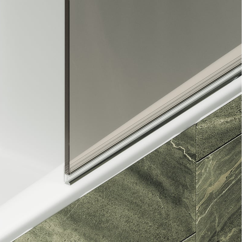 Стеклянная шторка для ванны MaybahGlass MGV-622-6 (бронзовое стекло/черный) — фото 6
