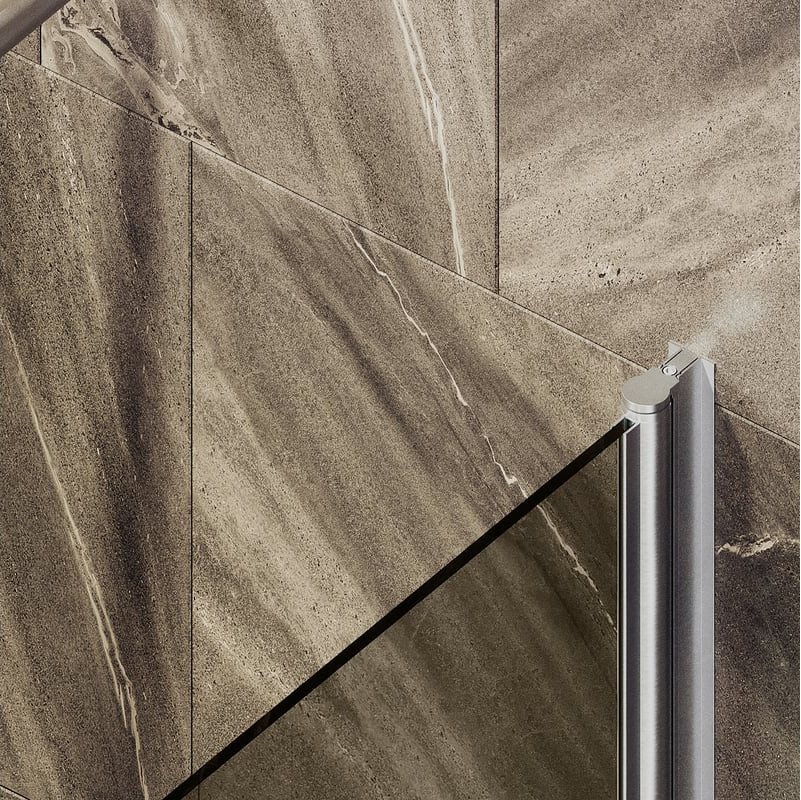 Стеклянная шторка для ванны MaybahGlass MGV-622-5 (бронзовое стекло/хром матовый) — фото 5