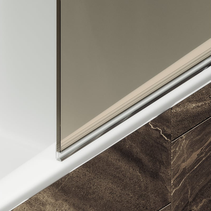 Стеклянная шторка для ванны MaybahGlass MGV-622-5 (бронзовое стекло/хром матовый) — фото 6
