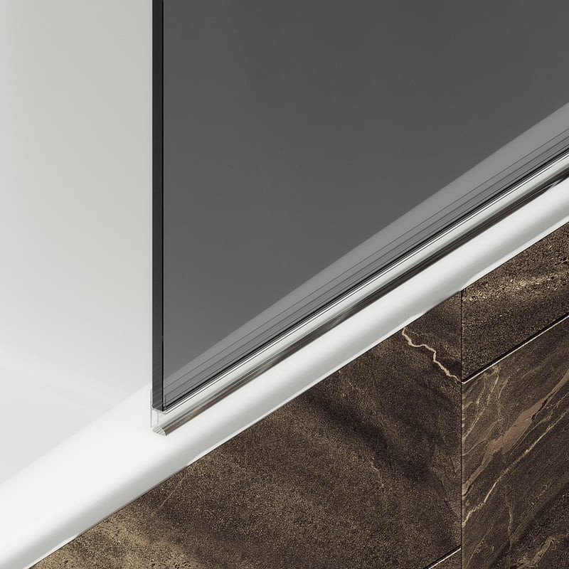 Стеклянная шторка для ванны MaybahGlass MGV-623-5 (графитовое стекло/хром матовый) — фото 6