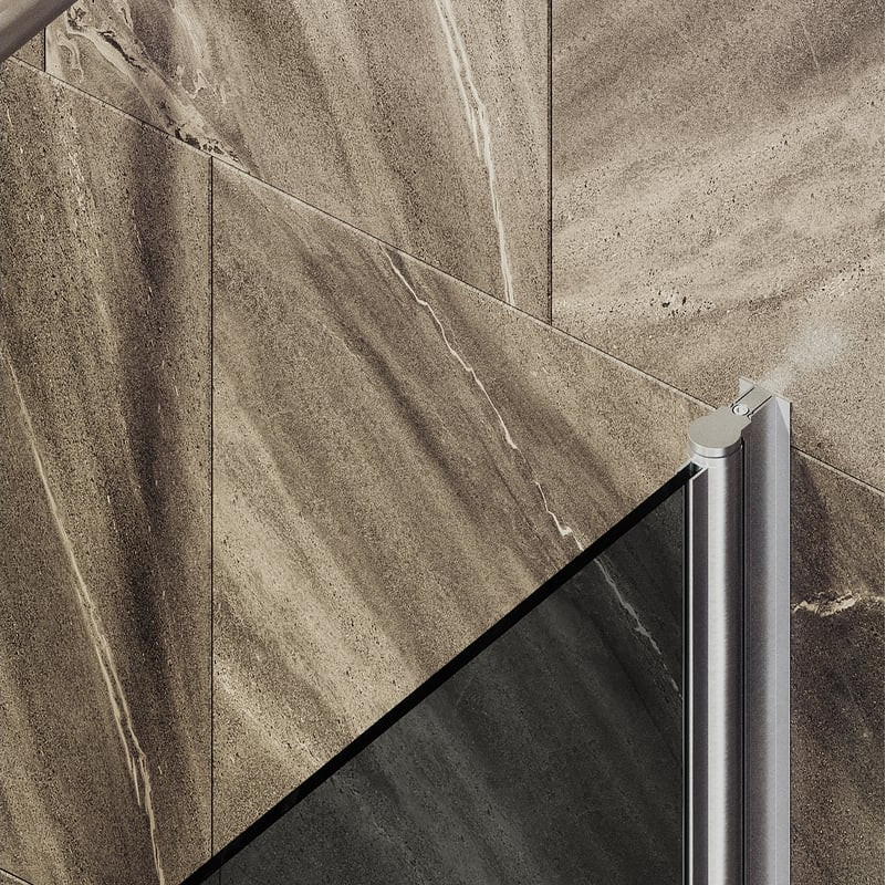 Стеклянная шторка для ванны MaybahGlass MGV-623-5 (графитовое стекло/хром матовый) — фото 5