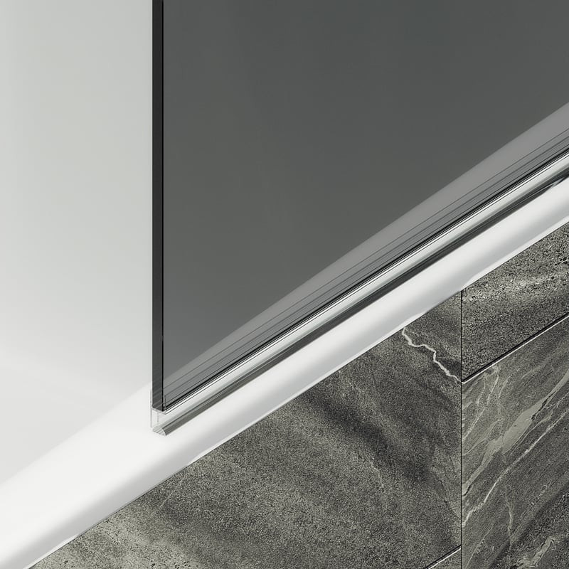 Стеклянная шторка для ванны MaybahGlass MGV-623-1 (графитовое стекло/белый матовый) — фото 6