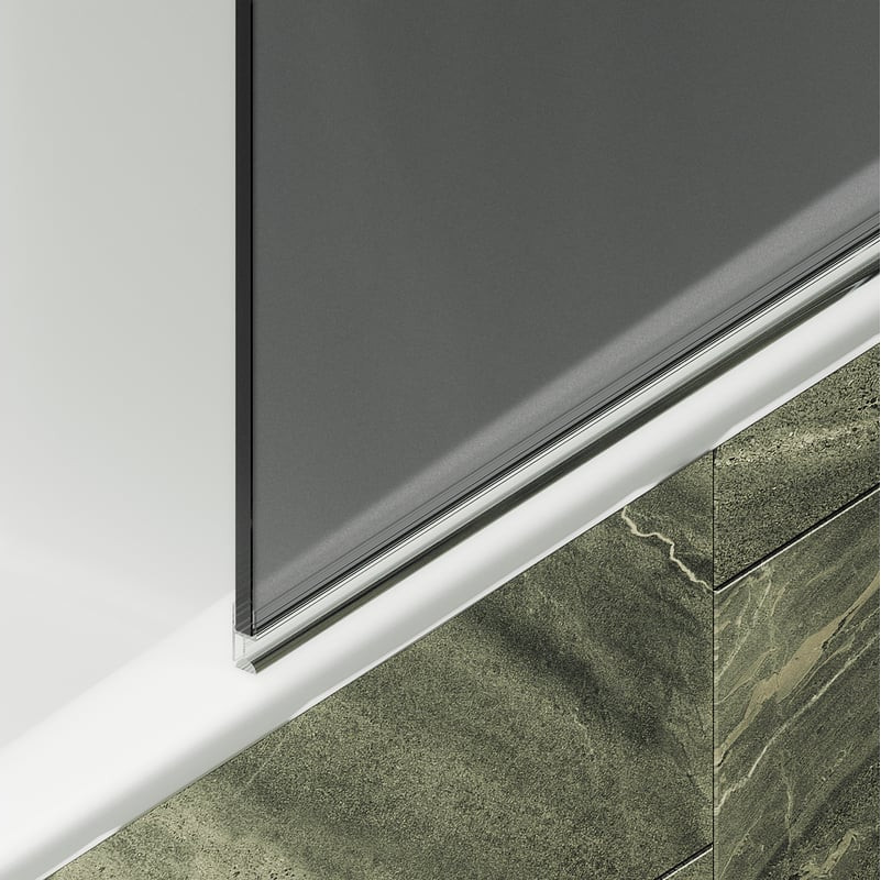 Стеклянная шторка для ванны MaybahGlass MGV-624-6 (графитовое матовое стекло/черный) — фото 6