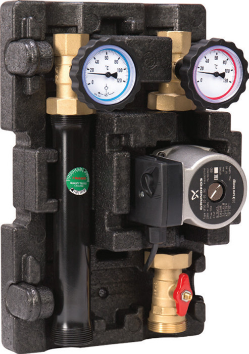 Насосно-смесительный узел коллектора HuchEnTEC DK DN 25 ECO 2 с насосом HE OEM2 40/60-25-180 /101.30.025.00 WIT — фото 3