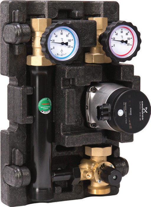 Насосно-смесительный узел коллектора HuchEnTEC MK DN 25 ECO 2 с насосом HE OEM2 40/60-25-180 101.35.025.00 WIT — фото 2