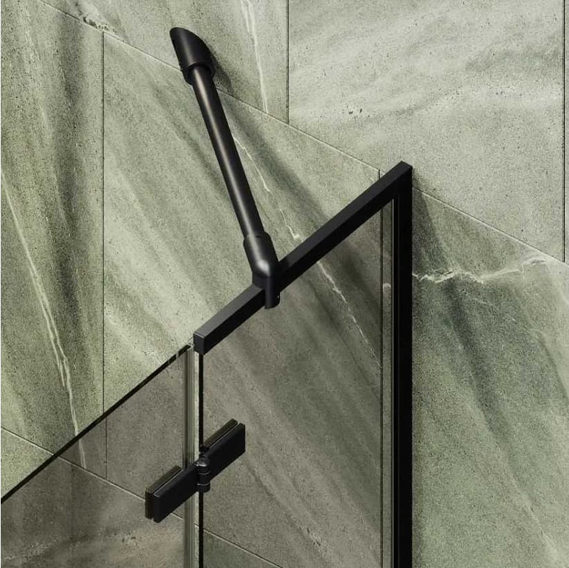 Стеклянная шторка для ванны MaybahGlass MGV-657-6 (бронзовое стекло/черный) — фото 4