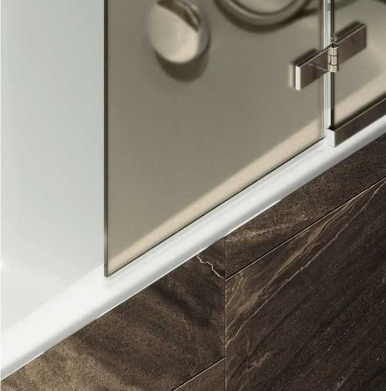 Стеклянная шторка для ванны MaybahGlass MGV-658-4 (бронзовое матовое стекло/хром глянцевый) — фото 5