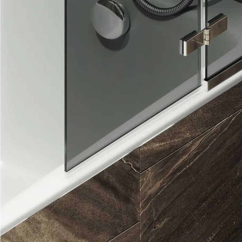 Стеклянная шторка для ванны MaybahGlass MGV-659-4 (графитовое стекло/хром глянцевый) — фото 5
