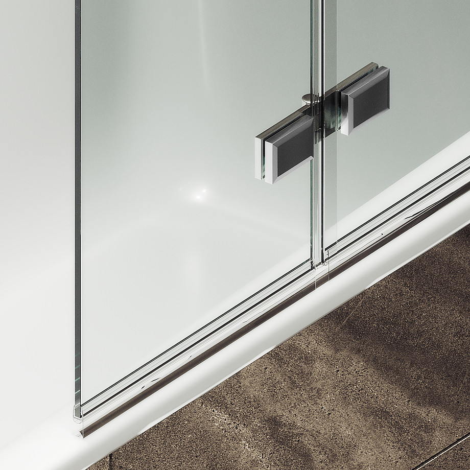 Стеклянная шторка для ванны MaybahGlass MGV-584-4 (прозрачное стекло/хром глянцевый) — фото 5