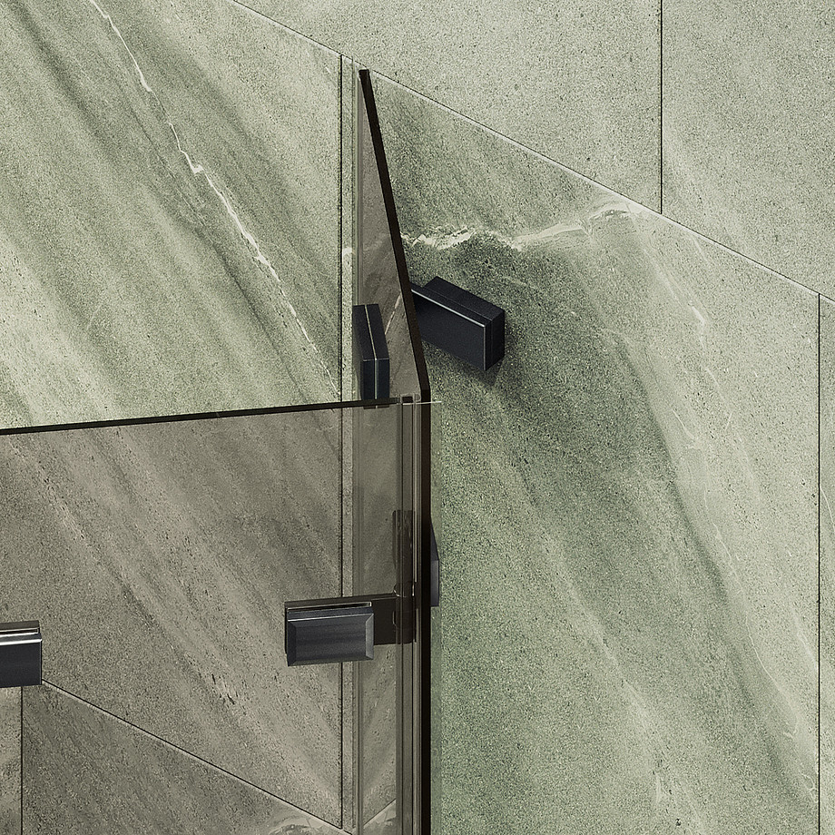 Стеклянная шторка для ванны MaybahGlass MGV-585-6 (бронзовое стекло/черный) — фото 6