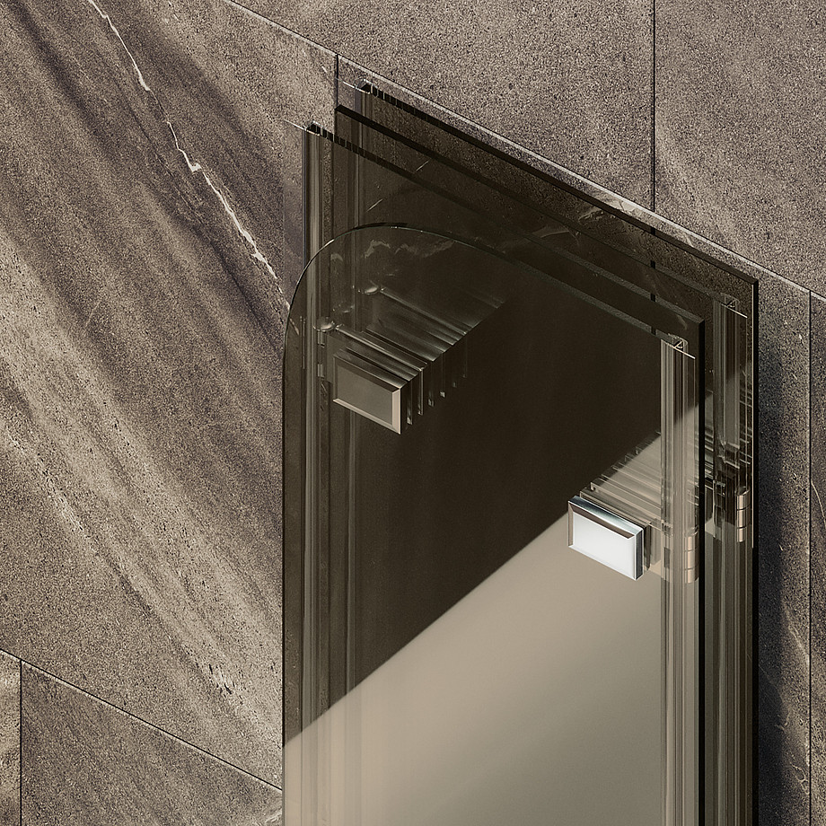 Стеклянная шторка для ванны MaybahGlass MGV-585-4 (бронзовое стекло/хром глянцевый) — фото 6