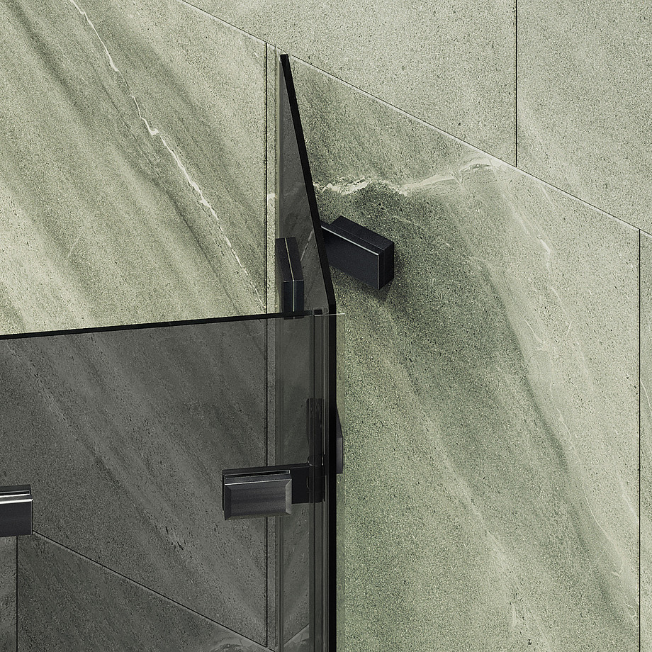 Стеклянная шторка для ванны MaybahGlass MGV-588-6 (графитовое стекло/черный) — фото 6