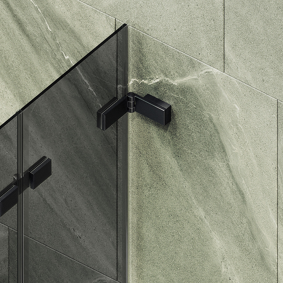 Стеклянная шторка для ванны MaybahGlass MGV-588-6 (графитовое стекло/черный) — фото 4