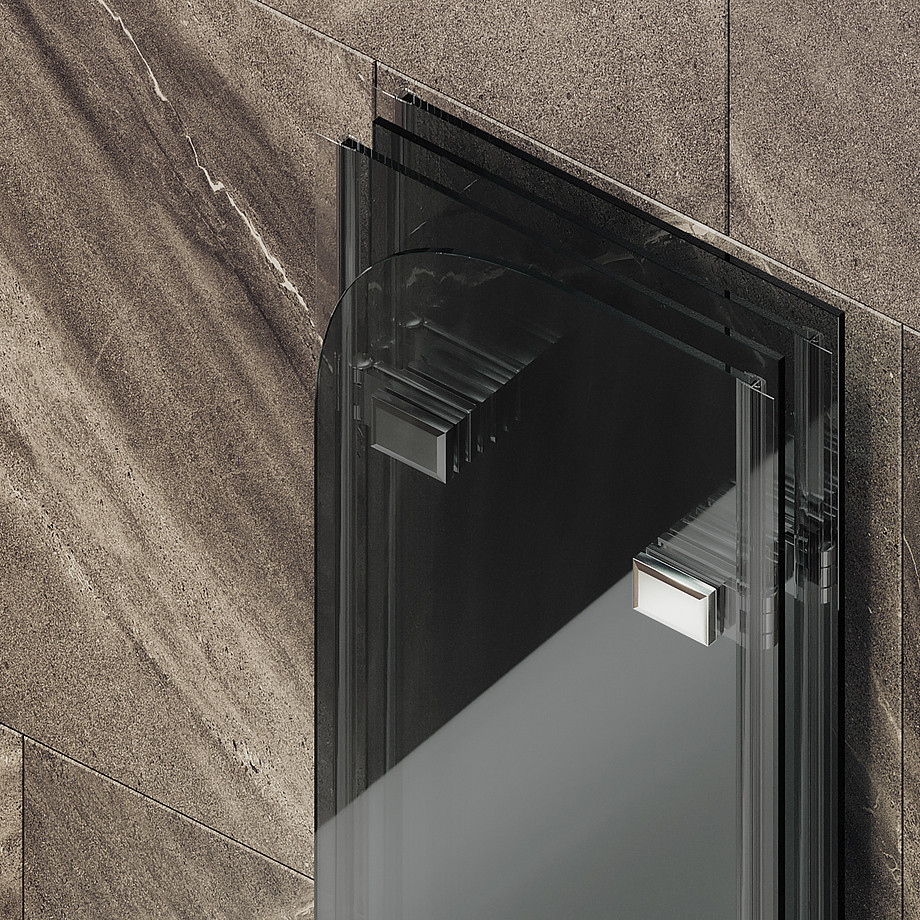 Стеклянная шторка для ванны MaybahGlass MGV-588-4 (графитовое стекло/хром глянцевый) — фото 5