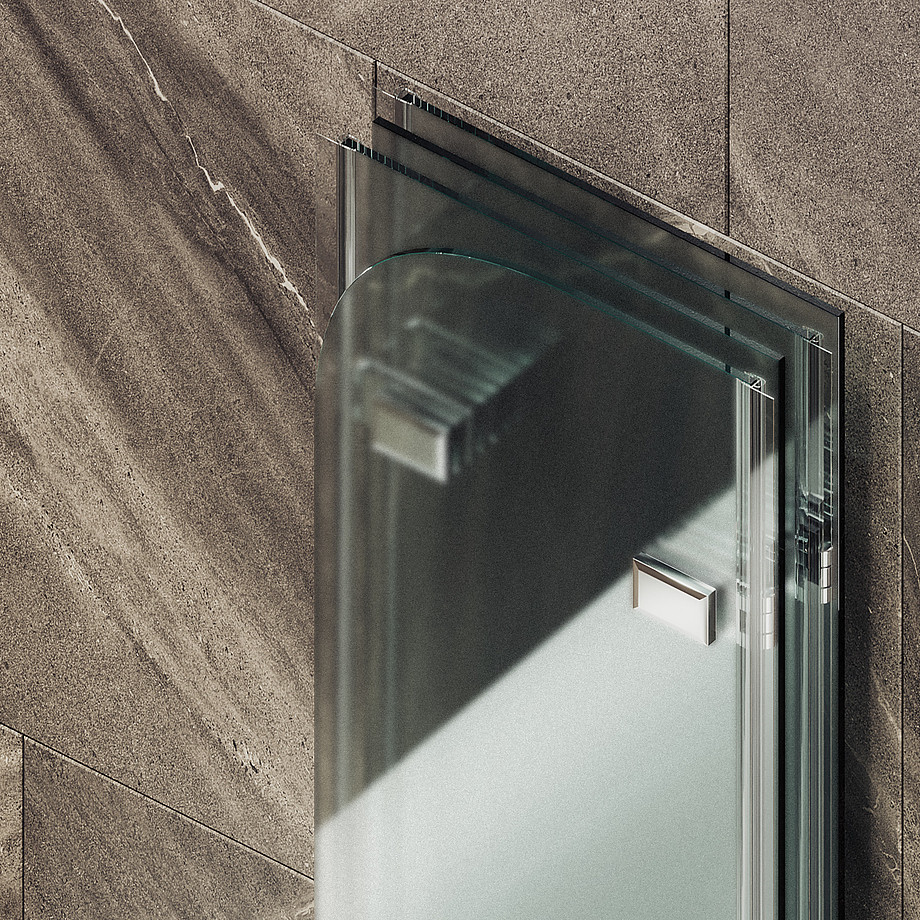 Стеклянная шторка для ванны MaybahGlass MGV-587-4 (сатин стекло/хром глянцевый) — фото 5