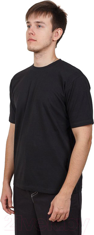 Футболка Sardoba Tekstil х/б 160гр (7XL, черный)