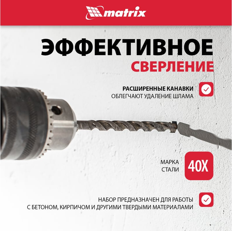 Набор сверл Matrix 70825 — фото 4