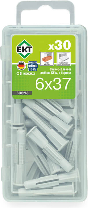 Дюбель универсальный ЕКТ KEW UKD 6x37 / B006266 (30шт)