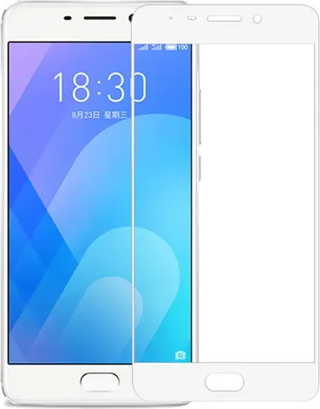 Защитное стекло для телефона Case Full Screen для Meizu M6 Note (белый/глянец)