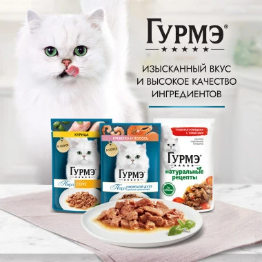 Влажный корм для кошек Гурмэ Перл желе де-люкс с говядиной (75г) — фото 4