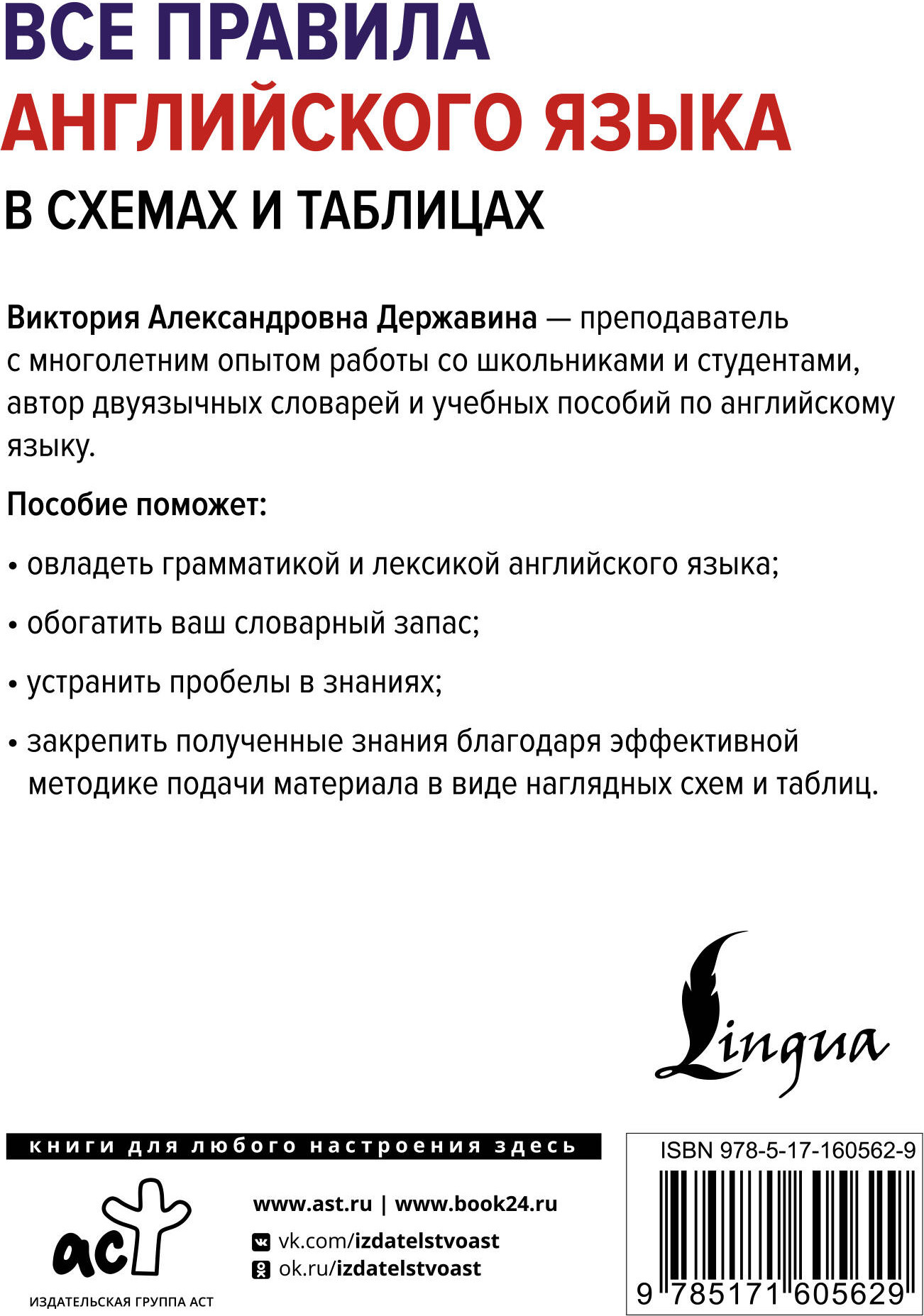 Учебное пособие АСТ Все правила английского языка в схемах и табл., твердая обложка (Державина Виктория) — фото 4