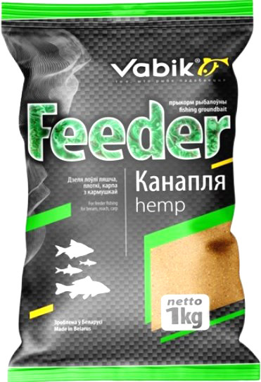 Прикормка рыболовная Vabik Feeder Конопля (1кг)