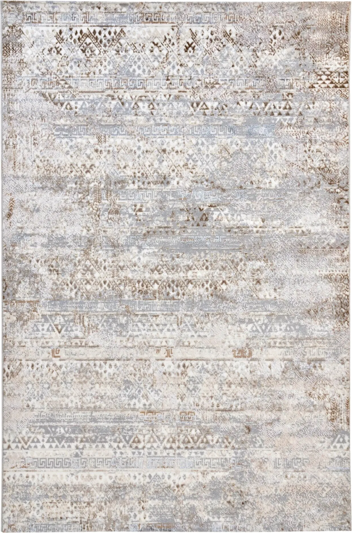 Коврик Radjab Carpet Бьянка Прямоугольник D057A / 8473RK-B (0.8x1.5, Cream Shirink/Vizon Fdy)