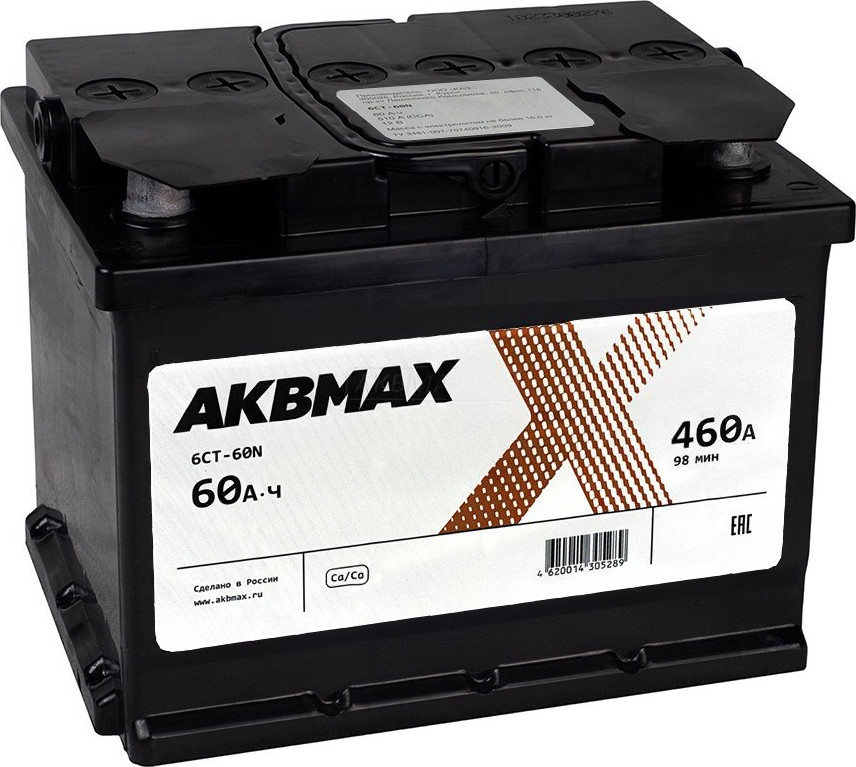 Автомобильный аккумулятор AKBMAX L 60L L2 (60 А/ч)