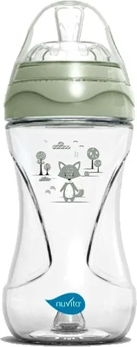 Бутылочка для кормления Nuvita Антиколиковая Materno Feel 6031 / NU-ALMB0066 (250мл, серо-зеленый)