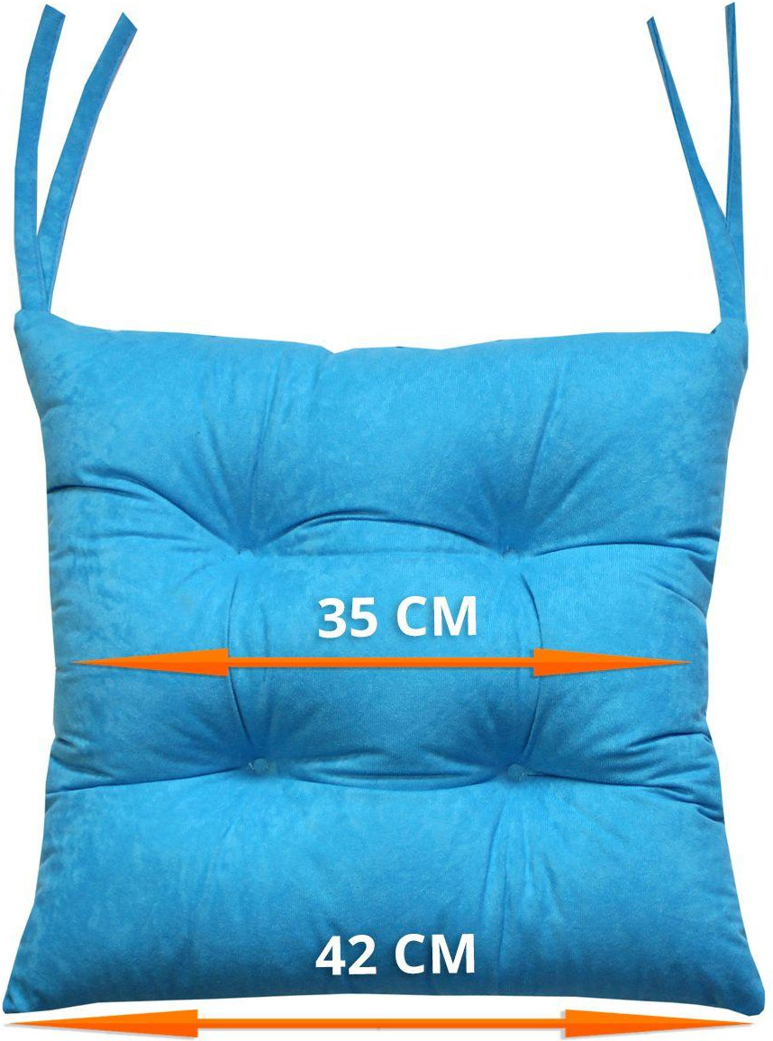 Подушка на стул MATEX Velours / 34-308 (светлый/голубой) — фото 6