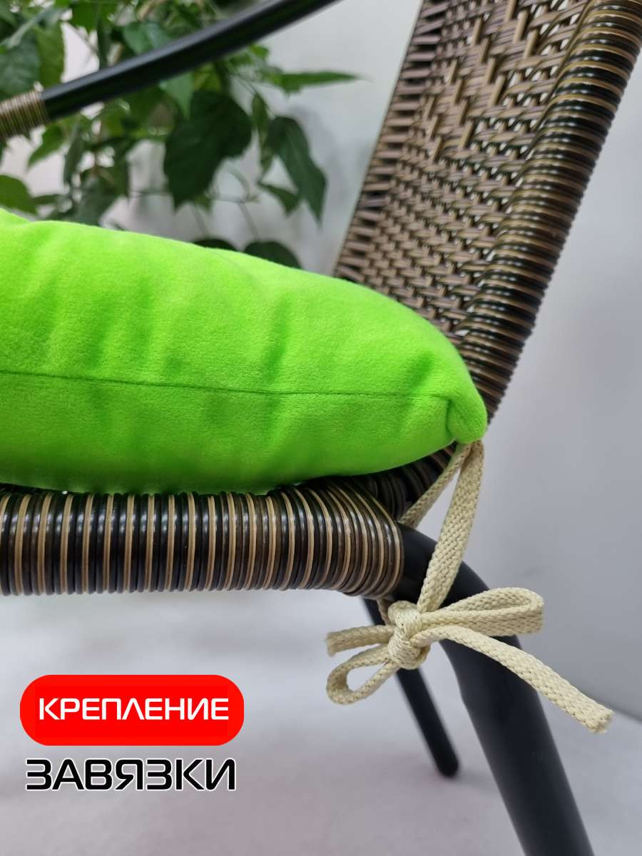 Подушка на стул MATEX Velours / 43-164 (салатовый) — фото 6
