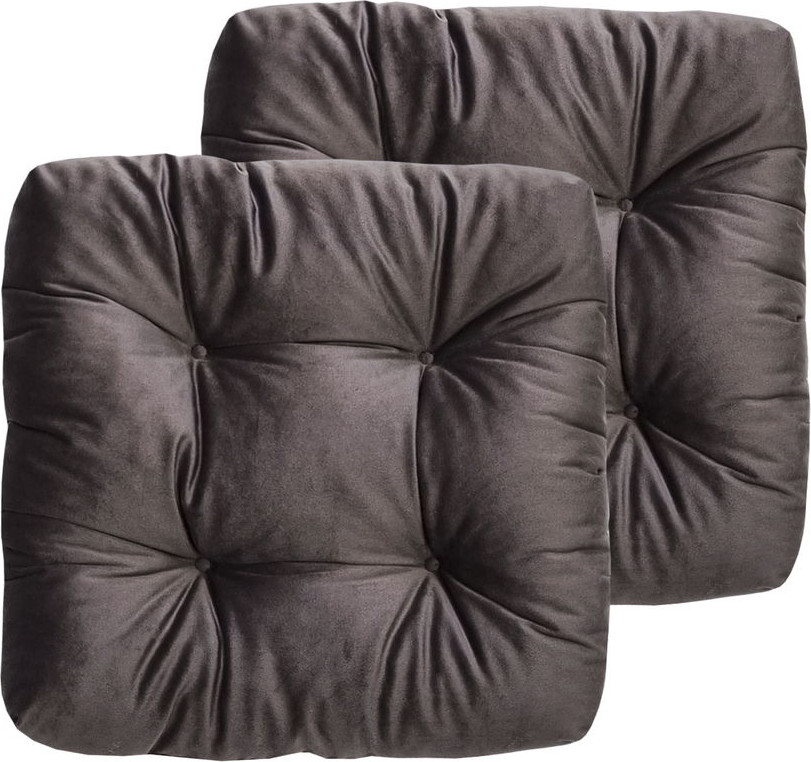 Комплект подушек на стул MATEX Velours / 49-586 (темно-коричневый, 2шт)