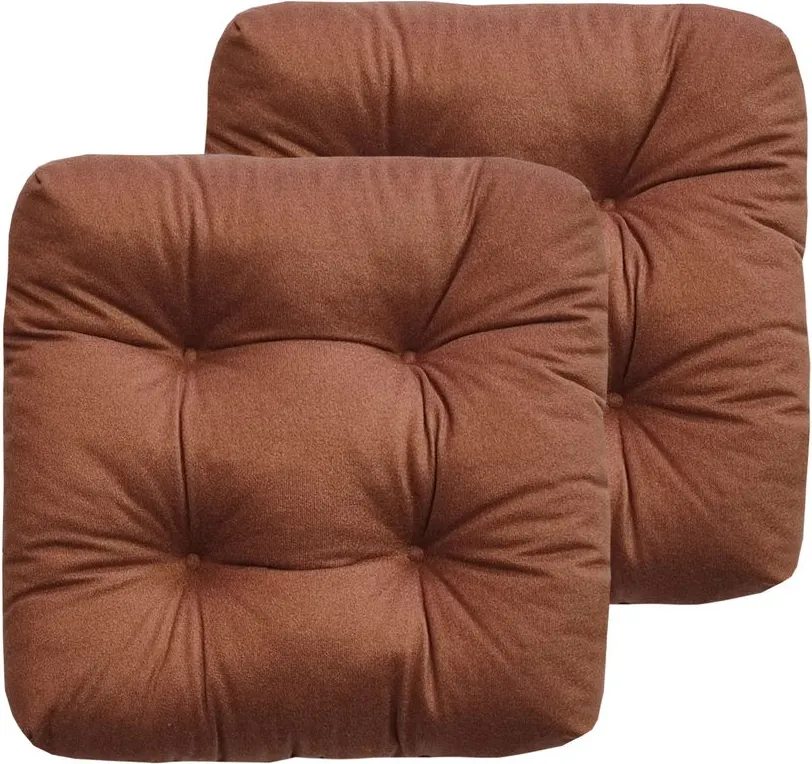Комплект подушек на стул MATEX Velours / 49-524 (коричневый, 2шт)