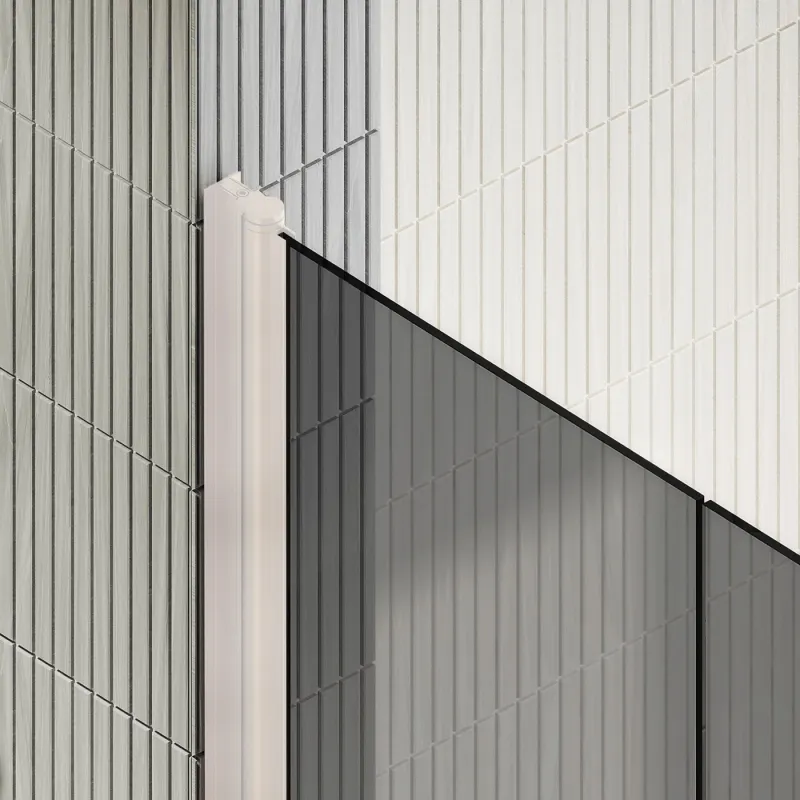Душевая дверь MaybahGlass 198x120 / MGD-430-1 (графит/белый матовый) — фото 5