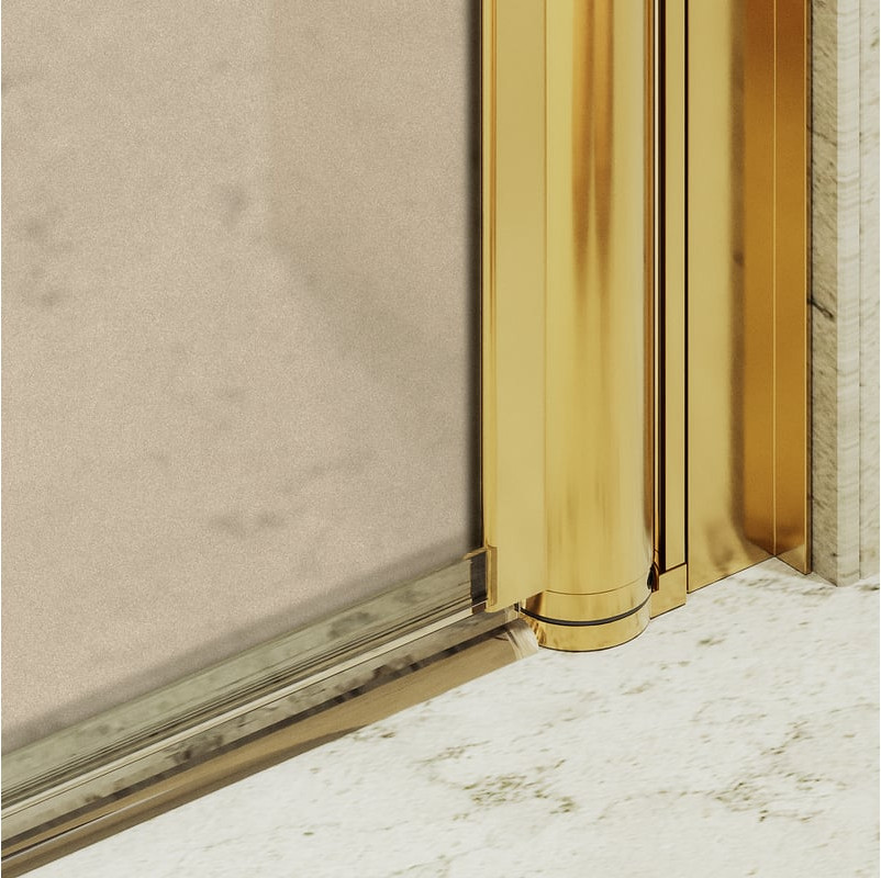 Душевая дверь MaybahGlass 198x60 / MGD-799-3 (бронза матовый/золото) — фото 4