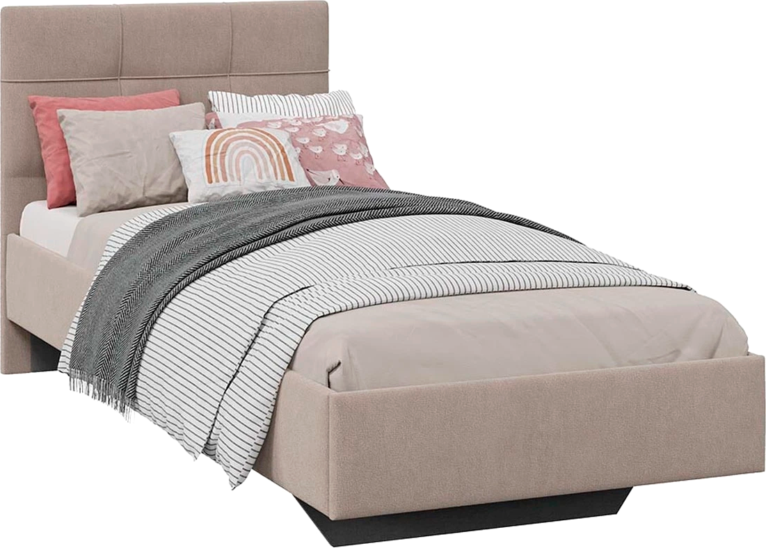 Односпальная кровать ТриЯ Элис тип 1 с мягкой обивкой 80x200 (велюр ultra cashmere) — фото 1